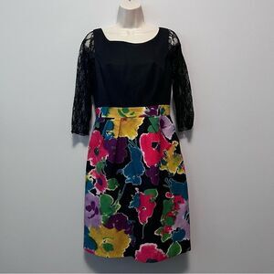 Mirror of Venus Anthropologie Floral and Lace Dress Size 10